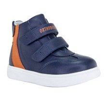 Ортопедические детские кеды Orthoboom 87036-01 
синий с рыжим фото 1
