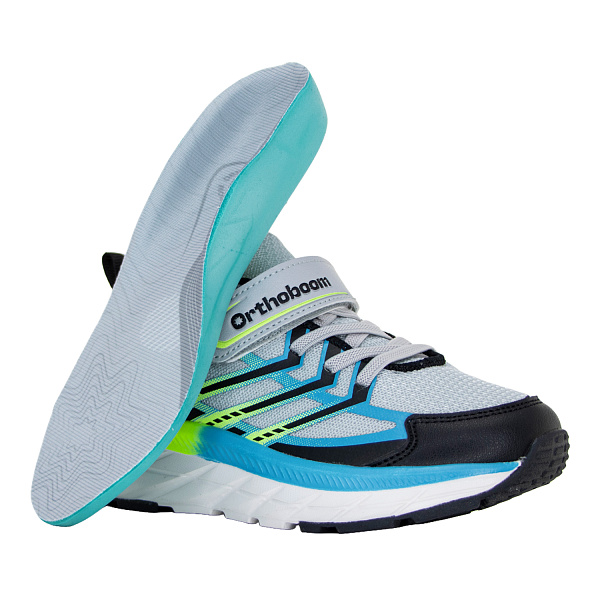 Детские кроссовки Orthoboom 30245-12 серо-черный с лаймом