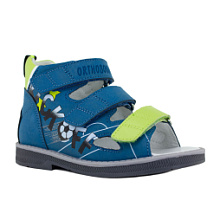 Ортопедические детские сандалии Orthoboom 
27057-14 морской с принтом фото 1