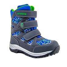 Ортопедические детские дутики/сноубутсы 
Orthoboom 67054-01 черно-синий с зеленым фото 1