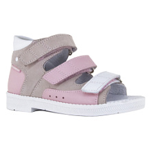 Ортопедические детские сандалии Orthoboom 
27057-01 капучино с розовым фото 1