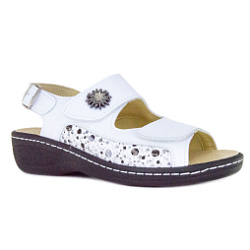 Женские босоножки Orthoboom 20323-01 белый с принтом фото 1