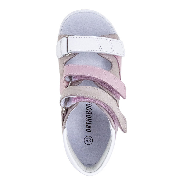 Детские сандалии Orthoboom 27057-01 капучино с розовым