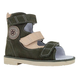 Детские сандалии Orthoboom 71597-33 оливковый с 
бежевым фото 1