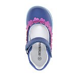 Детские туфли ORTHOBOOM 43057-03 голубой с розовыми цветами фото 4
