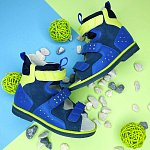 Детские сандалии ORTHOBOOM 71057-03 ярко-синий с салатовым фото 2