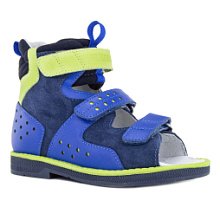 Ортопедические детские сандалии Orthoboom 
71057-03 ярко-синий с салатовым фото 1