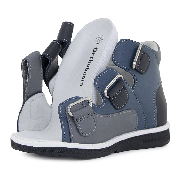 Детские сандалии Orthoboom 25057-07 синяя сталь 