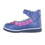 Детские туфли ORTHOBOOM 43057-03 голубой с розовыми цветами фото 2