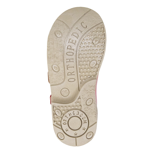 Детские сандалии Orthoboom 27057-01 лососевый с бежевым