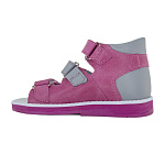 Детские сандалии Orthoboom 25057-04 малиновый с серым фото 2