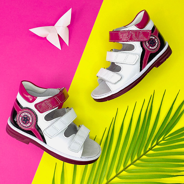 Детские сандалии Orthoboom 43397-5 белый с фуксией