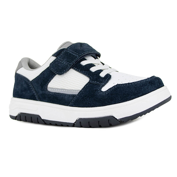 Детские кроссовки Orthoboom 33054-03 синий бархат с белым фото 1