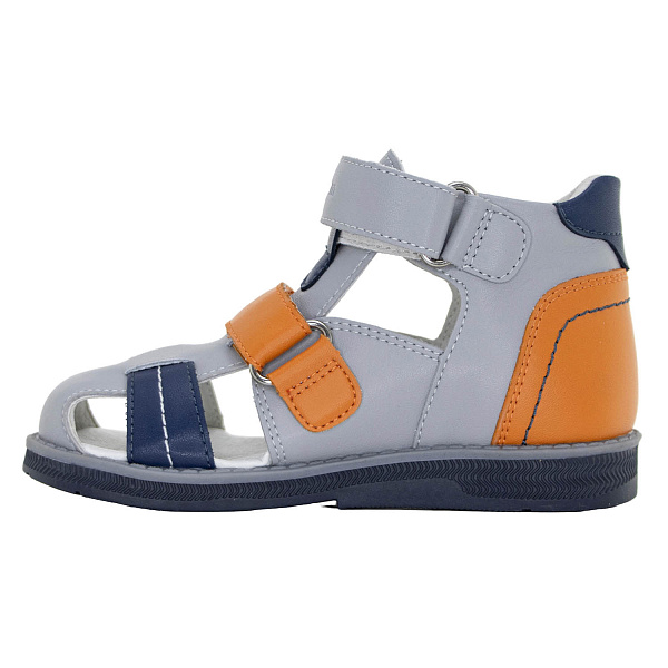 Детские сандалии Orthoboom 25057-08 серый-коричневый-синий