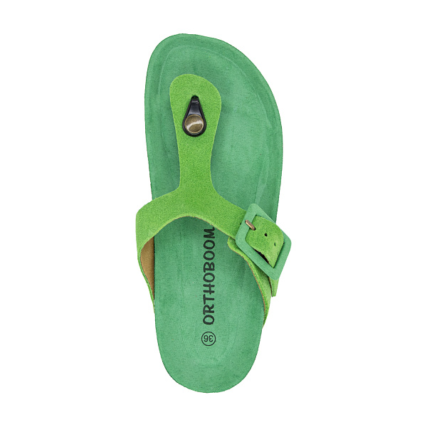 Женские биркенштоки Orthoboom 20323-07 темно-фисташковый
