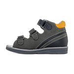 Сандалии 43397-5 серый с оранжевым фото 4