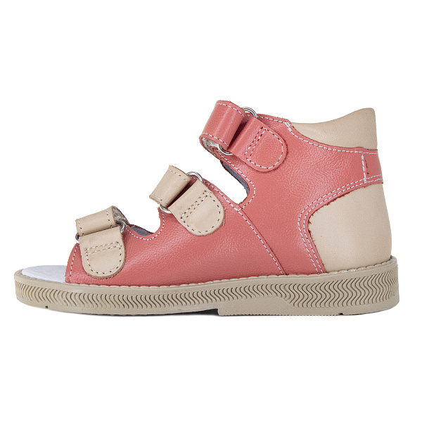 Детские сандалии Orthoboom 27057-01 лососевый с бежевым