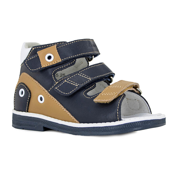 Детские сандалии Orthoboom 43397-5 темно-синий с коричневым фото 1