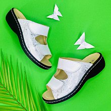 Ортопедические женские сабо Orthoboom 20037-02 
белый мрамор фото 2