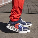 Детские кеды ORTHOBOOM 37223-05 глубокий синий с красным фото 2
