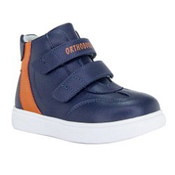Детские кеды Orthoboom 87036-01 синий с рыжим фото 1