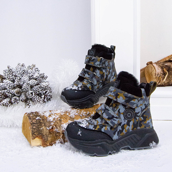 Детские ботинки Orthoboom 88123-42 городской камуфляж