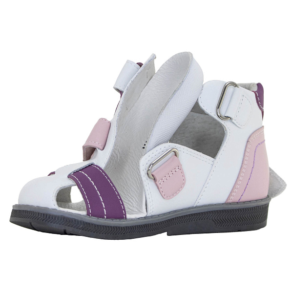 Детские сандалии Orthoboom 25057-08 белый-розовый-ежевичный