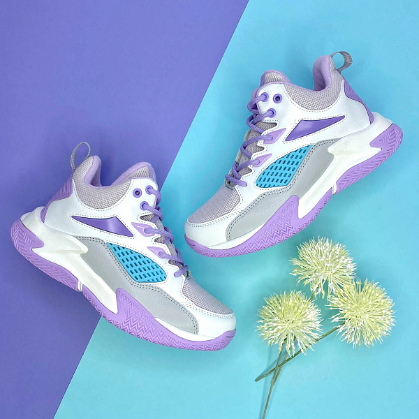 Детские кроссовки Orthoboom 30247-19 бело-серый с лавандовым