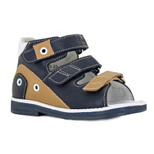 Сандалии 43397-5 темно-синий с коричневым фото 1