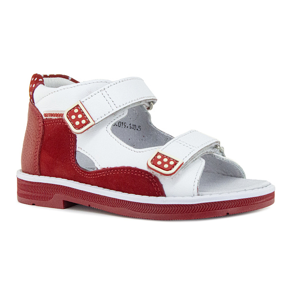 Детские сандалии Orthoboom 47387-13 красный с белым фото 1