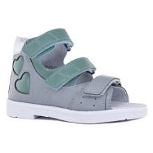 Ортопедические детские сандалии Orthoboom 
43397-4 серый с бирюзовым фото 1