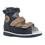 Детские сандалии Orthoboom 71597-33 темно-синий с коричневым