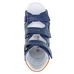 Детские сандалии ORTHOBOOM 71057-13 бриллиантово-синий с оранжевым фото 6