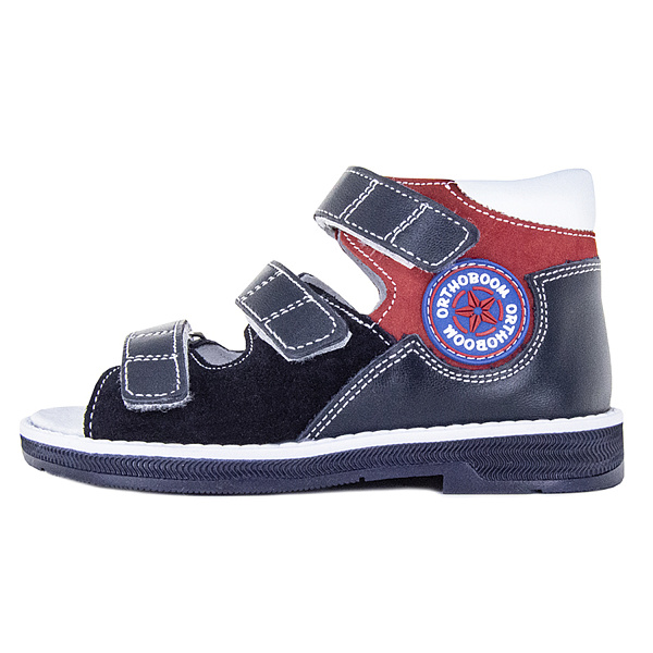 Детские сандалии Orthoboom 25057-10 темно-синий-красный с белым