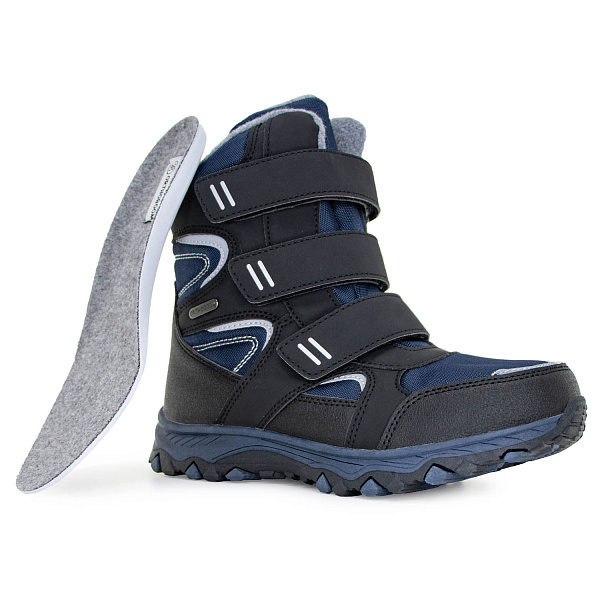 Полусапожки Orthoboom 67055-01 черный с сапфировым