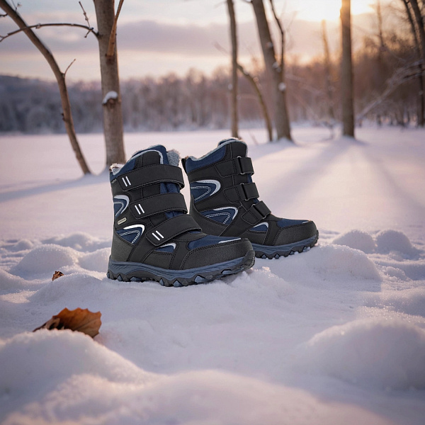 Полусапожки Orthoboom 67055-01 черный с сапфировым