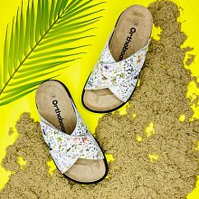Ортопедические женские босоножки Orthoboom 
20325-15 белый с принтом фото 2