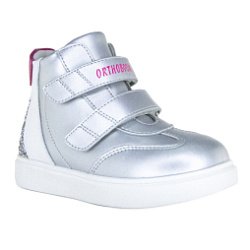 Детские кеды Orthoboom 87036-01 серебристый с розовым фото 1