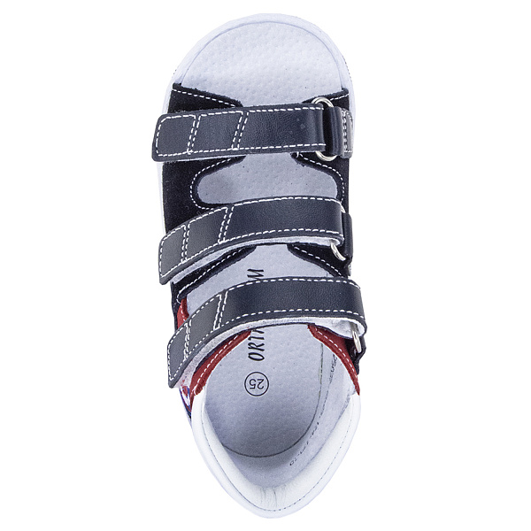 Детские сандалии Orthoboom 25057-10 темно-синий-красный с белым