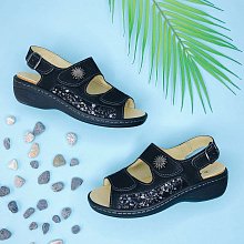 Ортопедические женские босоножки Orthoboom 
20323-01 черный фото 3