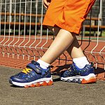 Детские кроссовки ORTHOBOOM 32223-24 синий с оранжевым фото 2