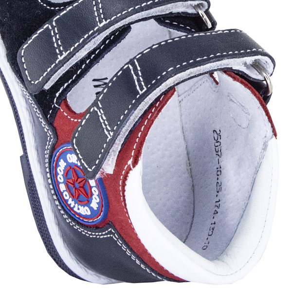 Детские сандалии Orthoboom 25057-10 темно-синий-красный с белым