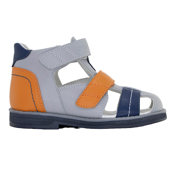 Детские сандалии Orthoboom 25057-08 серый-коричневый-синий