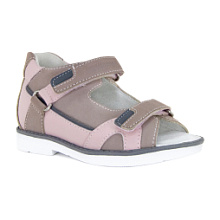 Ортопедические детские сандалии Orthoboom 
27057-07 пыльно-лиловый с розовым фото 1