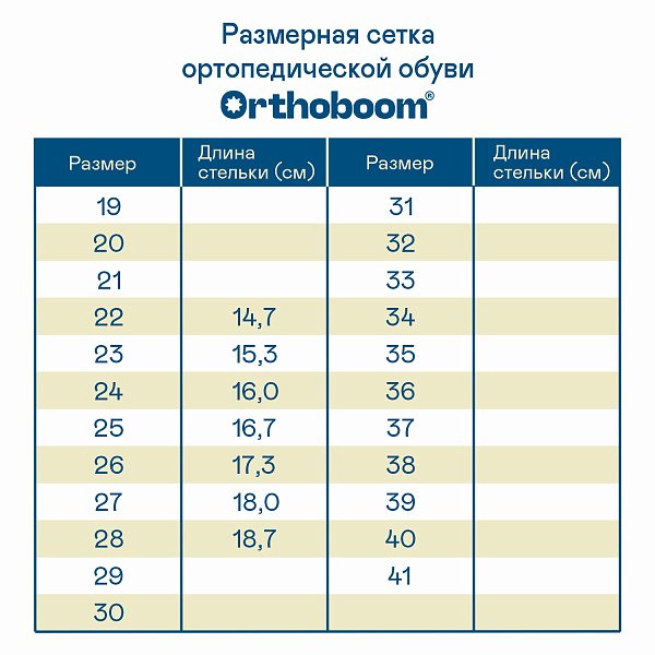 Детские кроссовки ORTHOBOOM 33223-26 синий с принтом