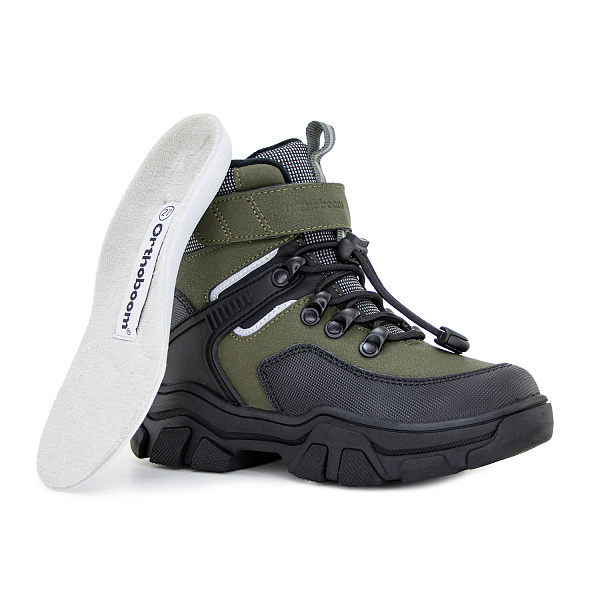 Детские ботинки  Orthoboom 81054-01 лаврово-зеленый
