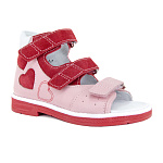 Детские сандалии Orthoboom 43397-4 малиновый коралл с розовым