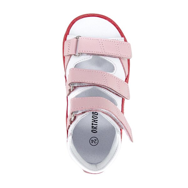 Детские сандалии ORTHOBOOM 25057-07 красный-розовый-белый