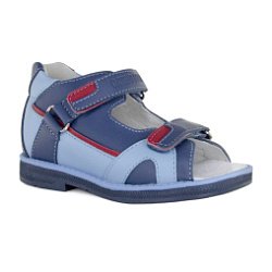 Детские сандалии Orthoboom 27057-07 сине-голубой-красный фото 1