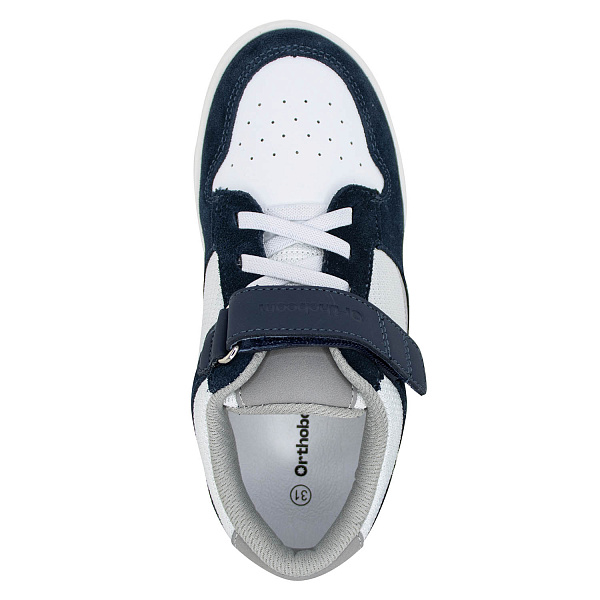 Детские кроссовки Orthoboom 33054-03 синий бархат с белым